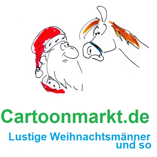 Weihnachtsmänner lustig, im Cartoon Blog